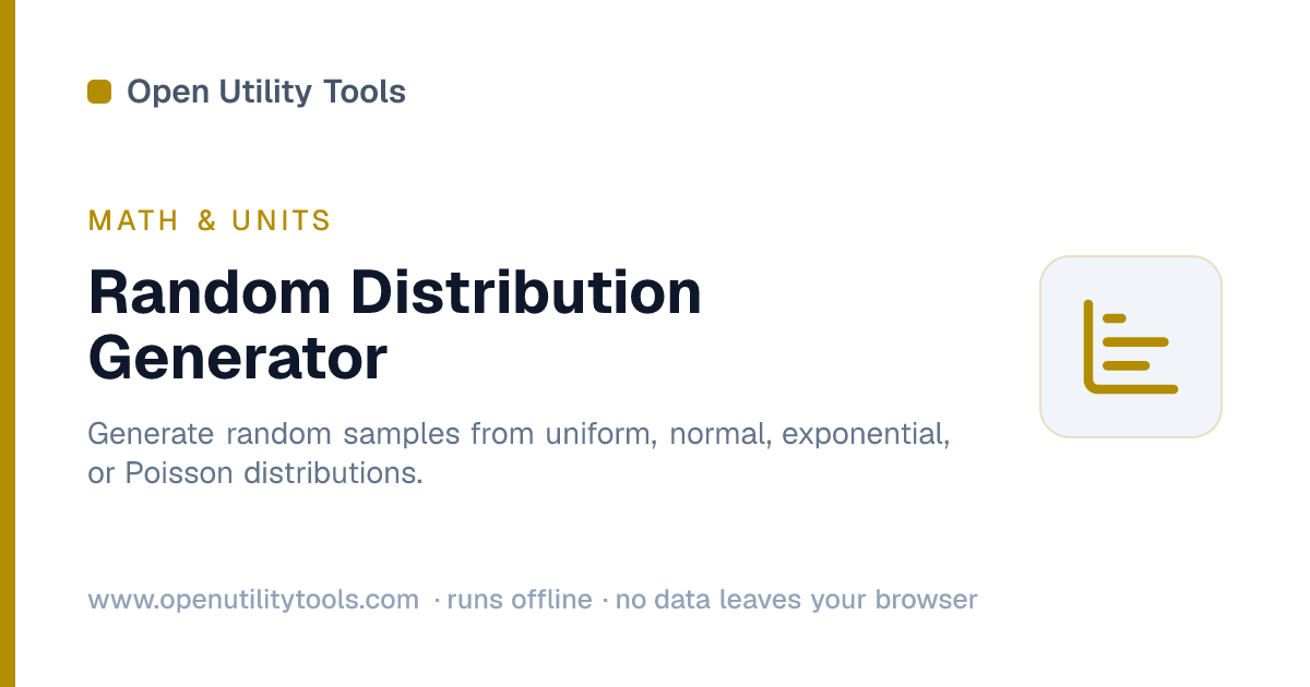 Random Distribution Generator - Free Online — Open Utility Tools
